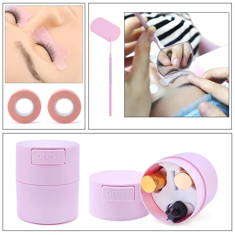Eyelash Extension Supplies Set Glue Rings Tape Cutter