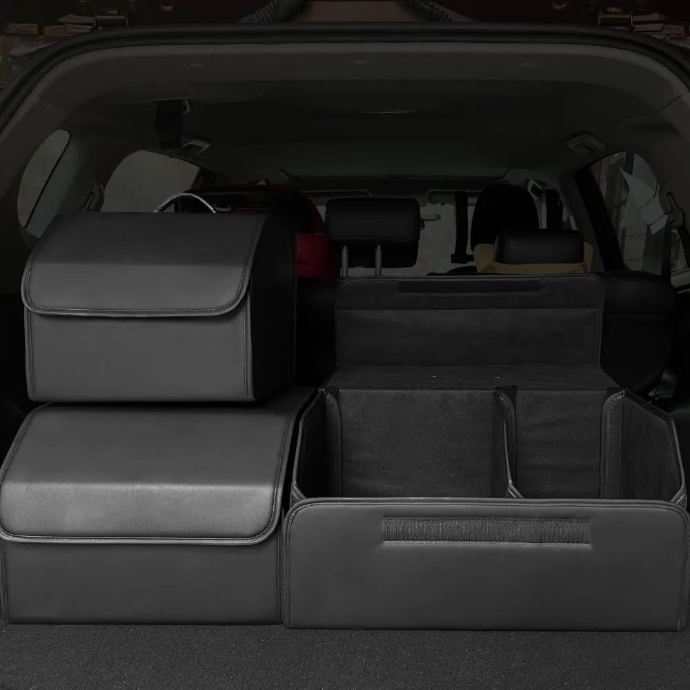 Car Storage Boxes Folding Auto Organizer Box PU