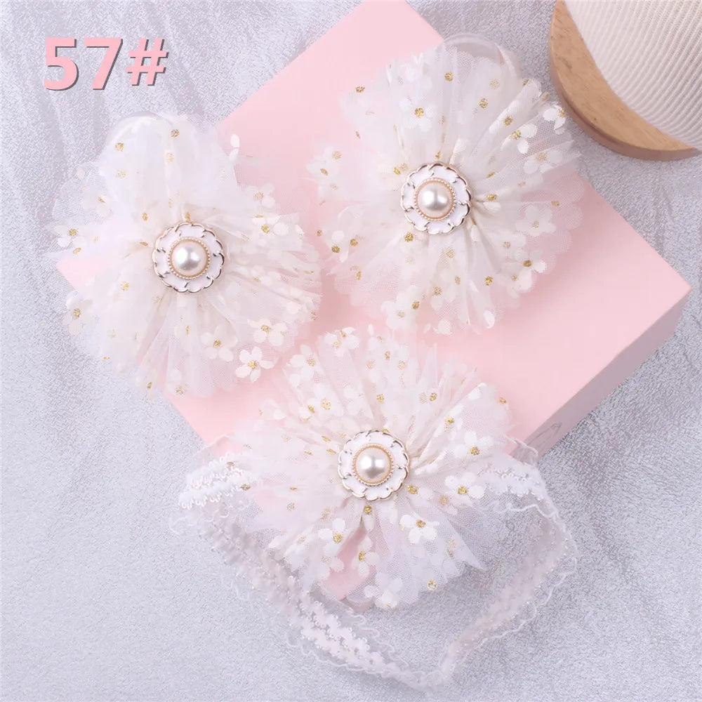 1 Set Cute Gift Bow Flowers Baby Girls