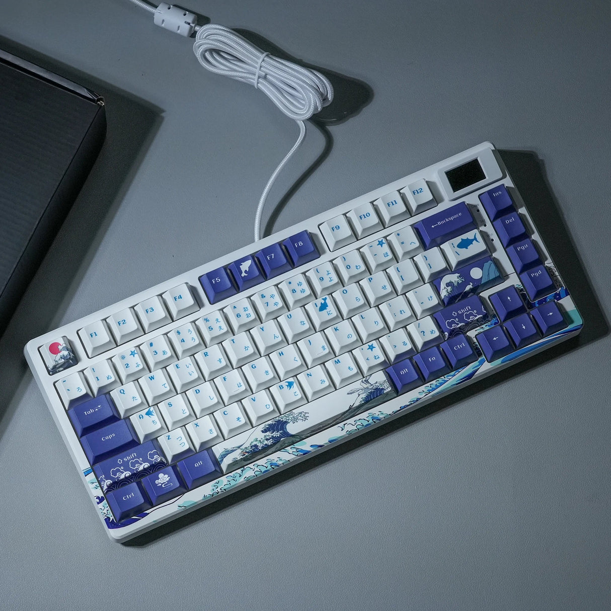 Wired Mechanical Gaming Keyboard with OLED Display Full