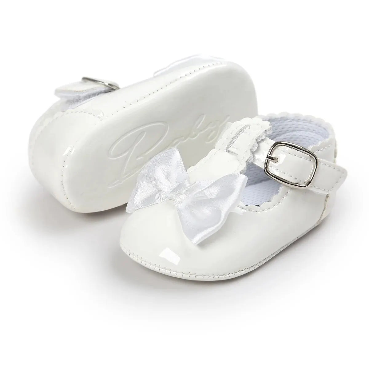 Meckior Baby Girls Shoes Classic Bowknot Rubber Sole