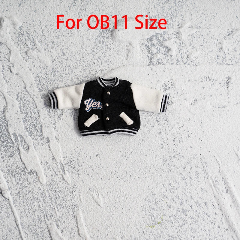 Ob22 24 Doll Baseball Jacket Clothes Ob11 Doll Sport Coat With Zipper For Ob11, Ymy、Licca、Azones、Ob24、Ob27 Doll Accessories