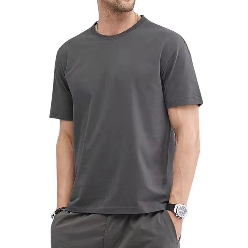 T Shirt For Men Summer Cotton Tops Solid