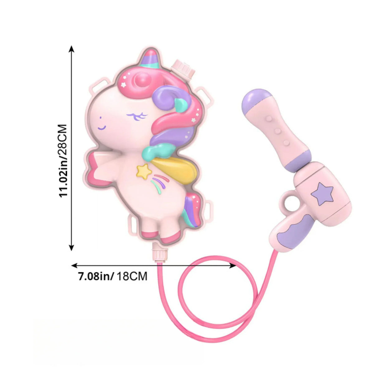 Water Backpack Cute Unicorn Water Blaster Toys Squirt