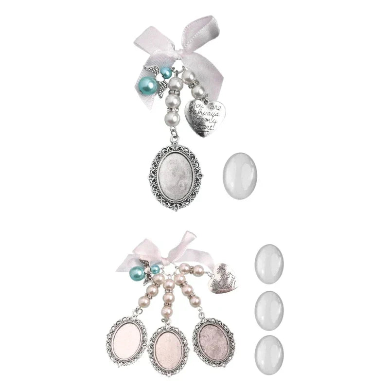 Wedding Bouquet Charm Lace Oval Bridal Bouquet Angel