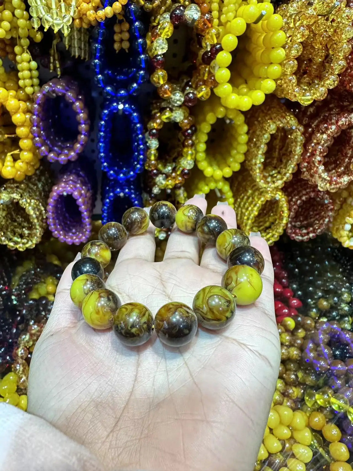 Natural Raw Amber Bracelet Men Women Healing Gemstone