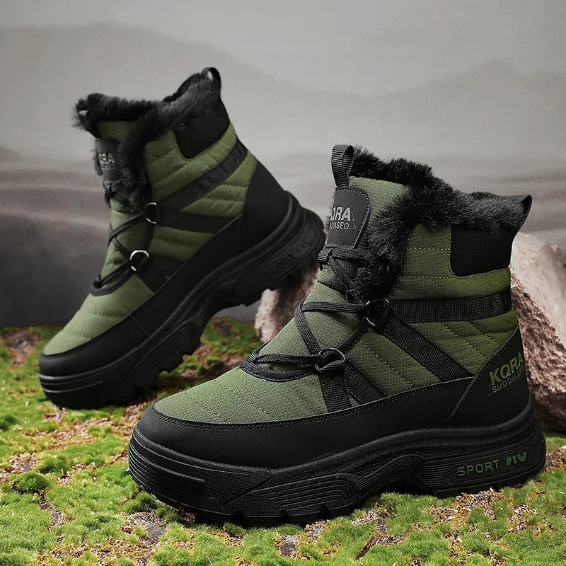 Mens Boots Outdoor Snow Shoes Plus Cotton Winter