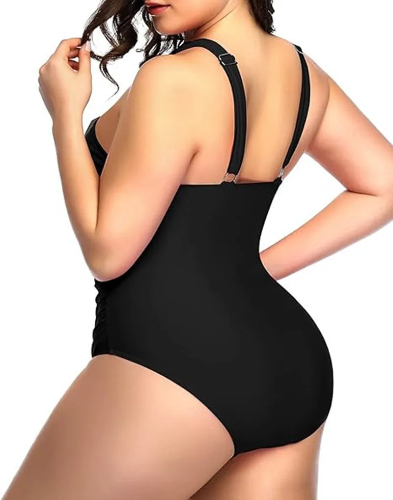 2024 Summer Women Plus Size One Piece Swimsuits