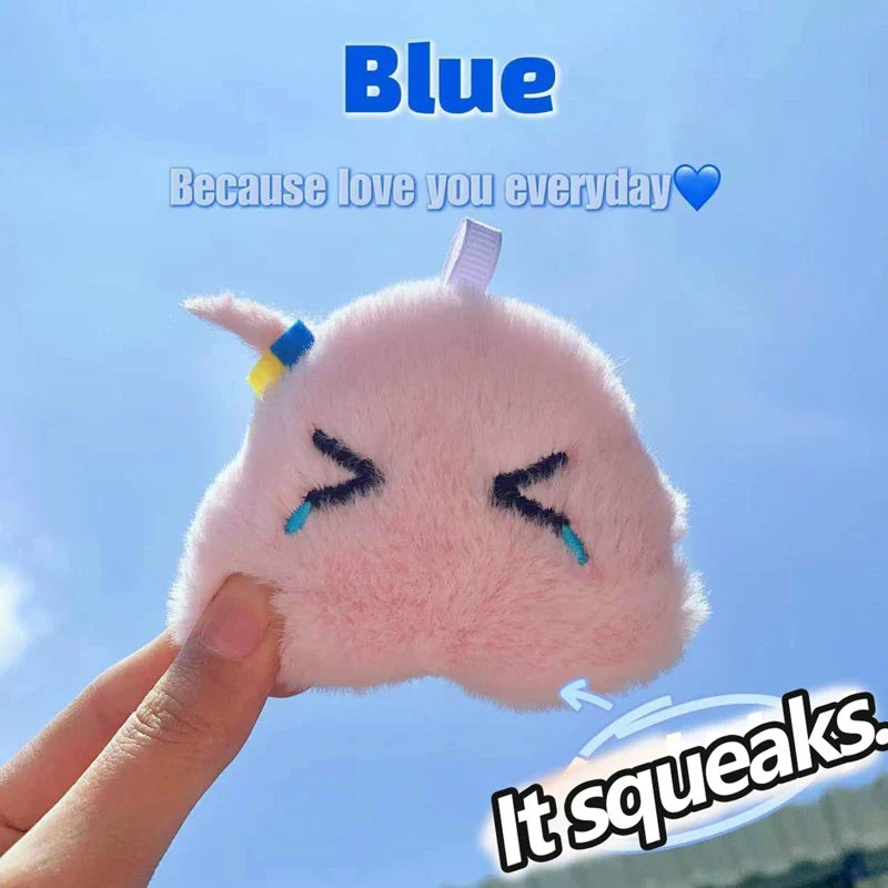 Cute Stars Plush Toy Doll Keychain Funny Squeak