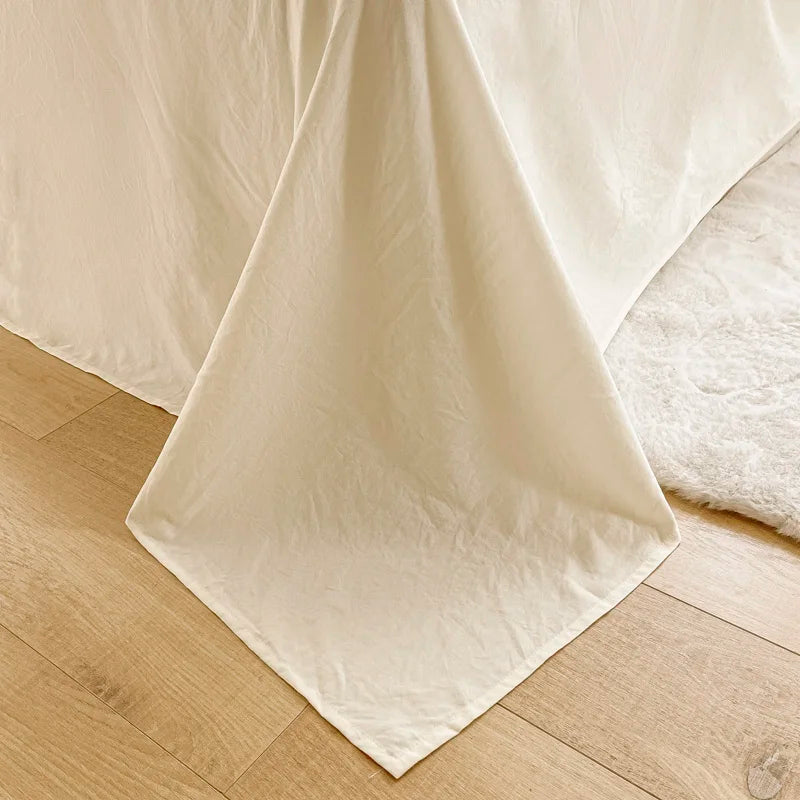 Seersucker Bedding Set Duvet Cover Flat Sheets Pillowcase