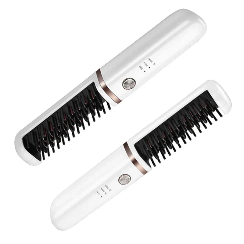 Cordless Hair Hot Air Brush Comb Salon Negative