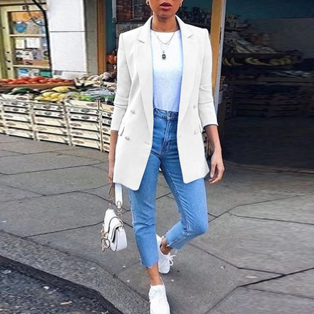 New Autumn Winter Women Blazer Coat Long-Sleeved Small