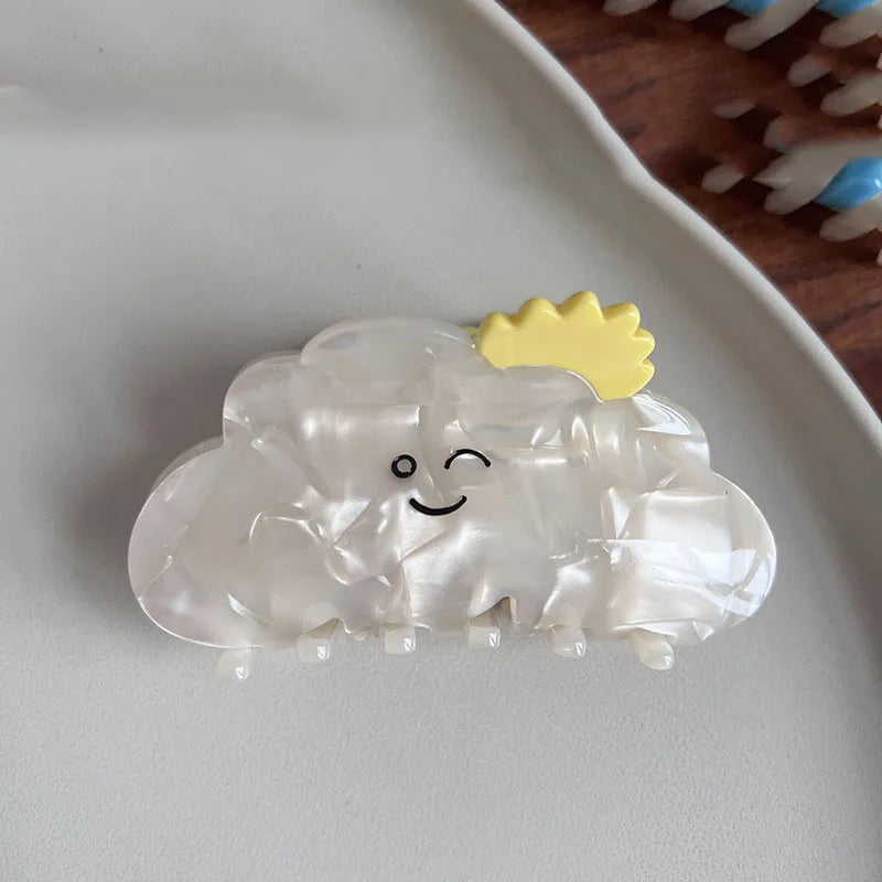 Muweordy Cute Cloud Hair Claw Acetate Claw Clip