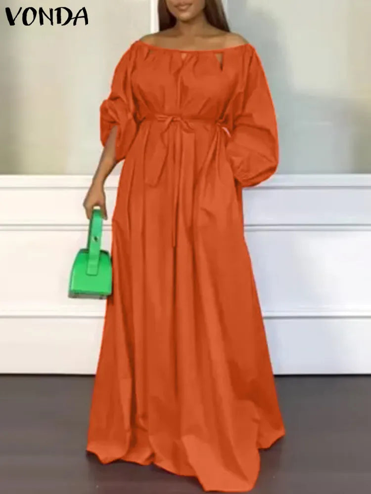 Plus Size 5XL VONDA Elegant Sexy Off Shoulder