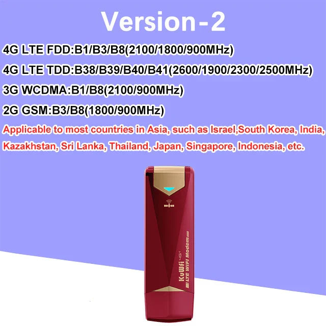 KuWFi 4G WiFi Modem Router 150Mbps USB Dongle