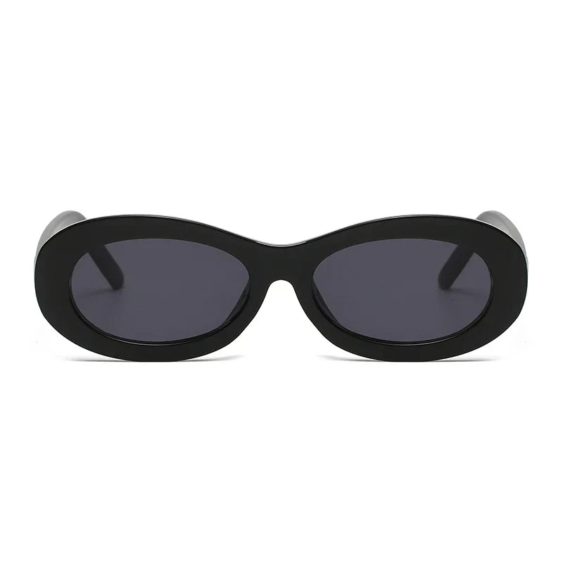 Small Oval Sunglasses for Women Men Cateye Frame