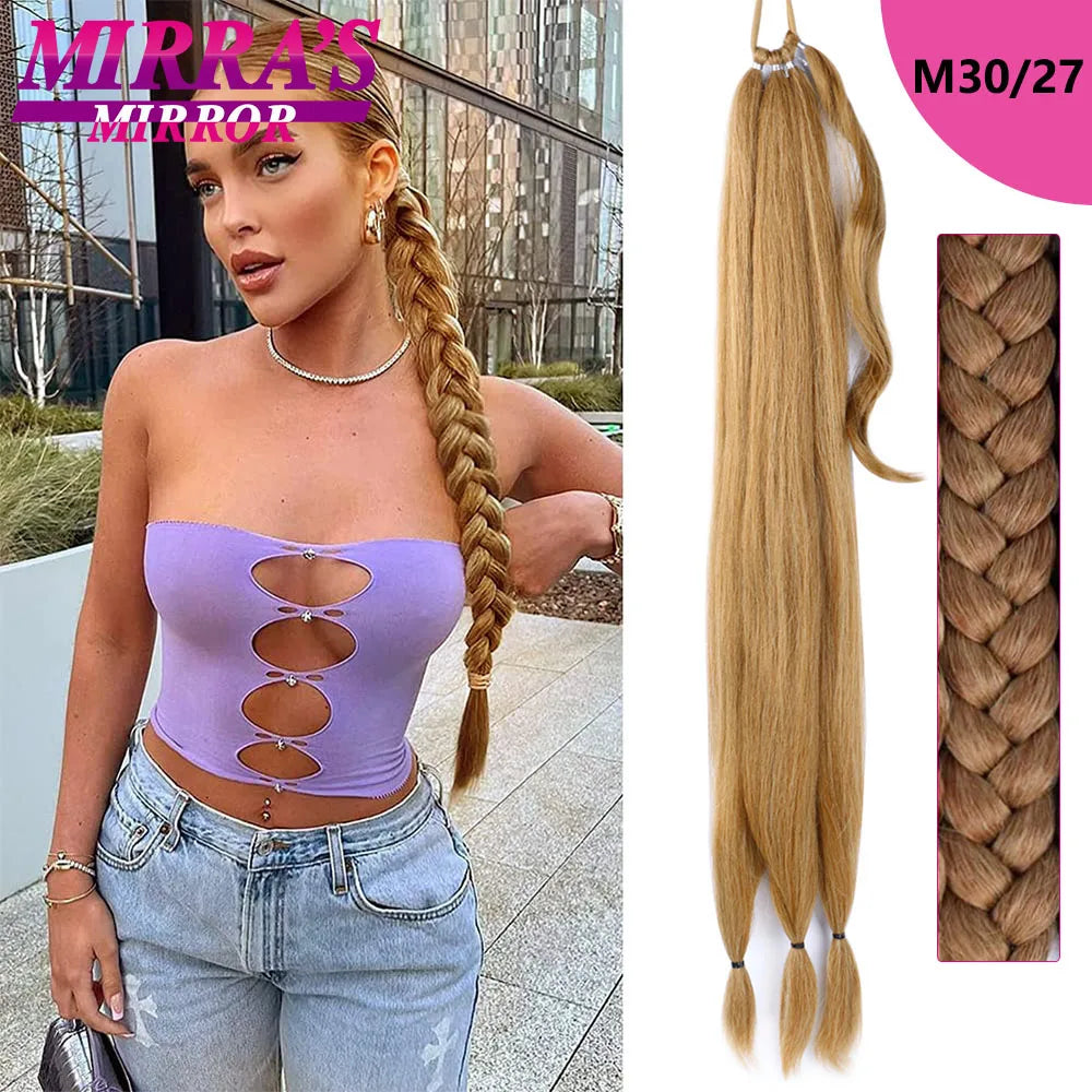 28 Inch Long DIY Braided Ponytail Extension with