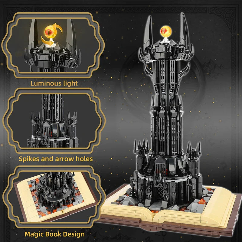 Creative Black Tower Magic Book Building Block Book