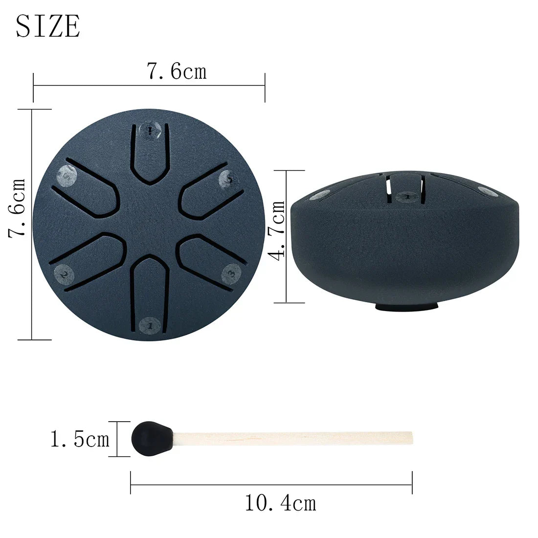 3 Inch 6-Tone Steel Tongue Hand Drum Mine