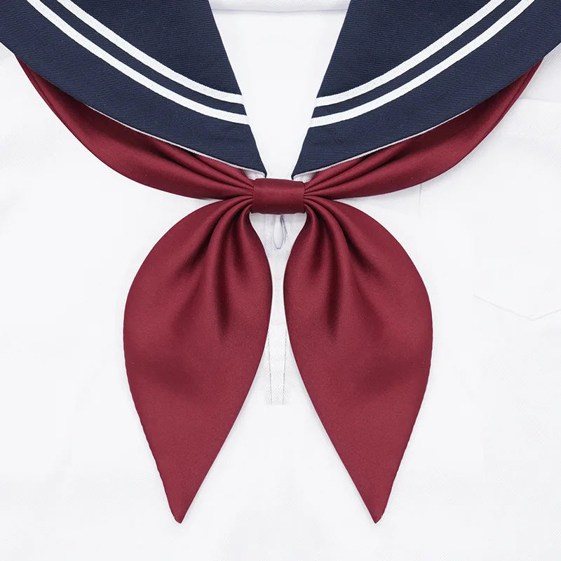 Japanese School Girl Cosplay Anime Sailor Suit Bow