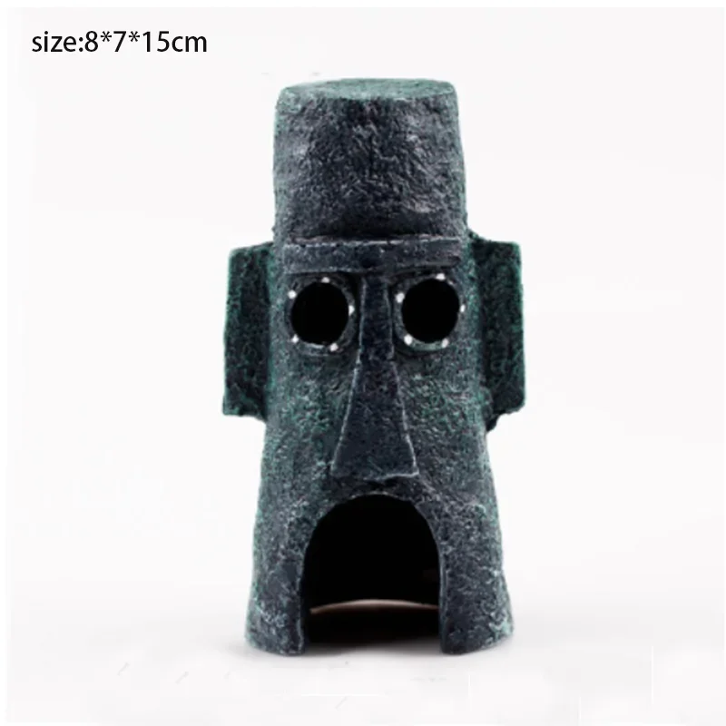 Cartoon Fish Tank Decor Figures Ornaments Simulation Resin