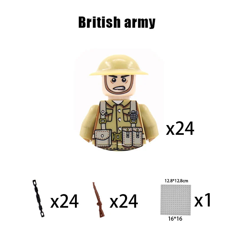 New WW2 Military Building Block Germany US British