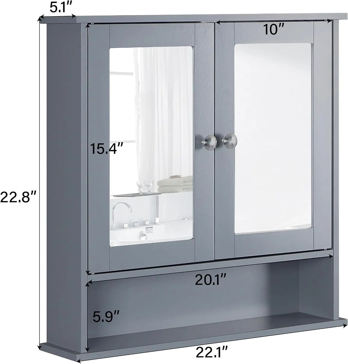 MAISON ARTS Bathroom Medicine Cabinet with Mirror and
