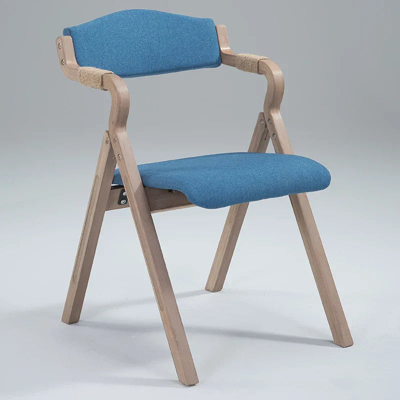 Wood Folding Dining Chair Vanity Salon Outdoor Camping