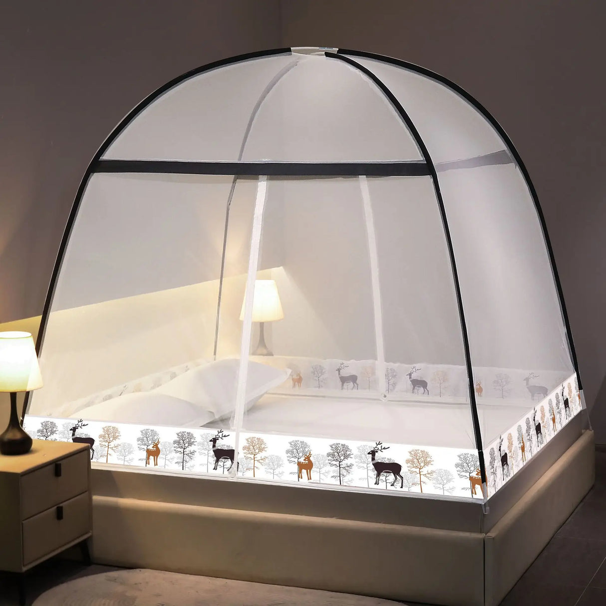 Installation Free Yurt Mosquito Net Household Densified Single
