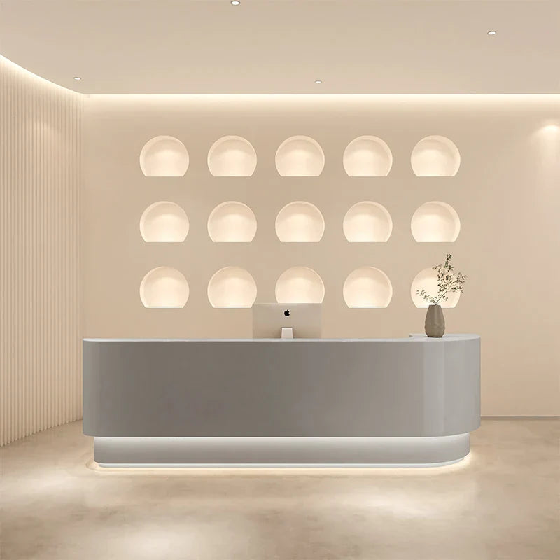 Front Service Reception Desks Luxury Counter Corner Cash