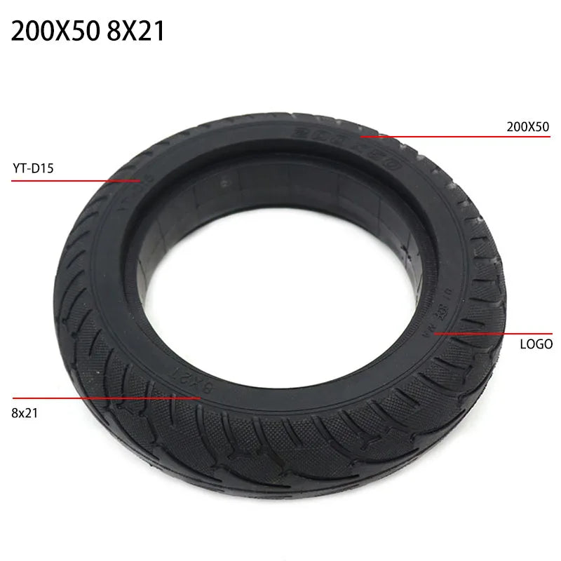 200x50 Solid Tire for Speedway Mini 4 Pro Electric Scooter - 8 Inch Rear Wheel Tire