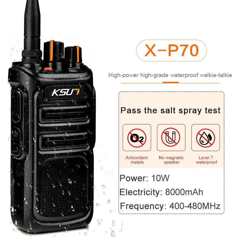 10W Walkie Talkie UHF Radio Handheld Walkie-Talkie Two-way