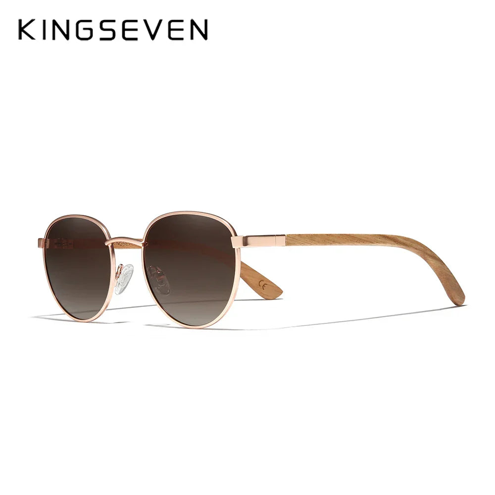 KINGSEVEN Natural Wood Sunglasses For Men UV400 Polarized Women’s Eyeglass Frame Fashion Sun Glasses Protection Eyewear