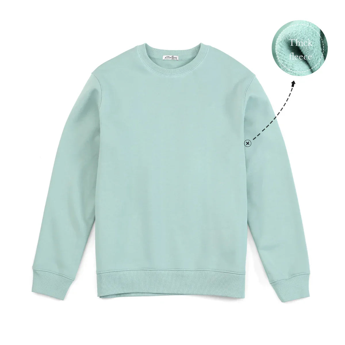 SIMWOOD 2024 Spring New Men Casual Minimalist Sweatshirts