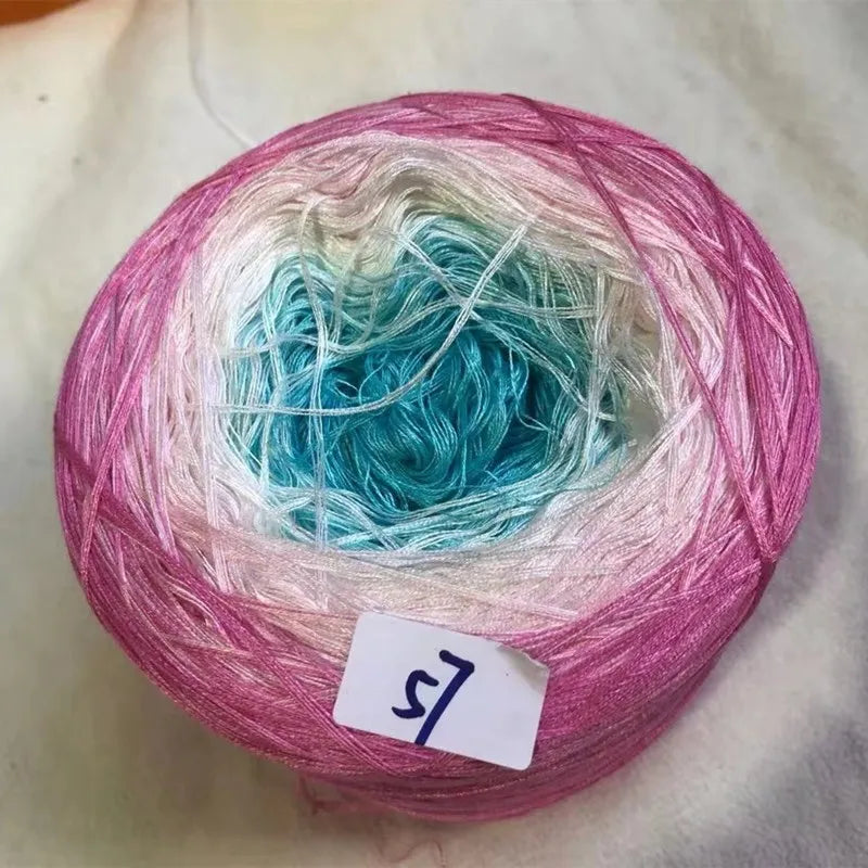 300g Cake Gradient Color Crocheted Shawl Blanket DIY