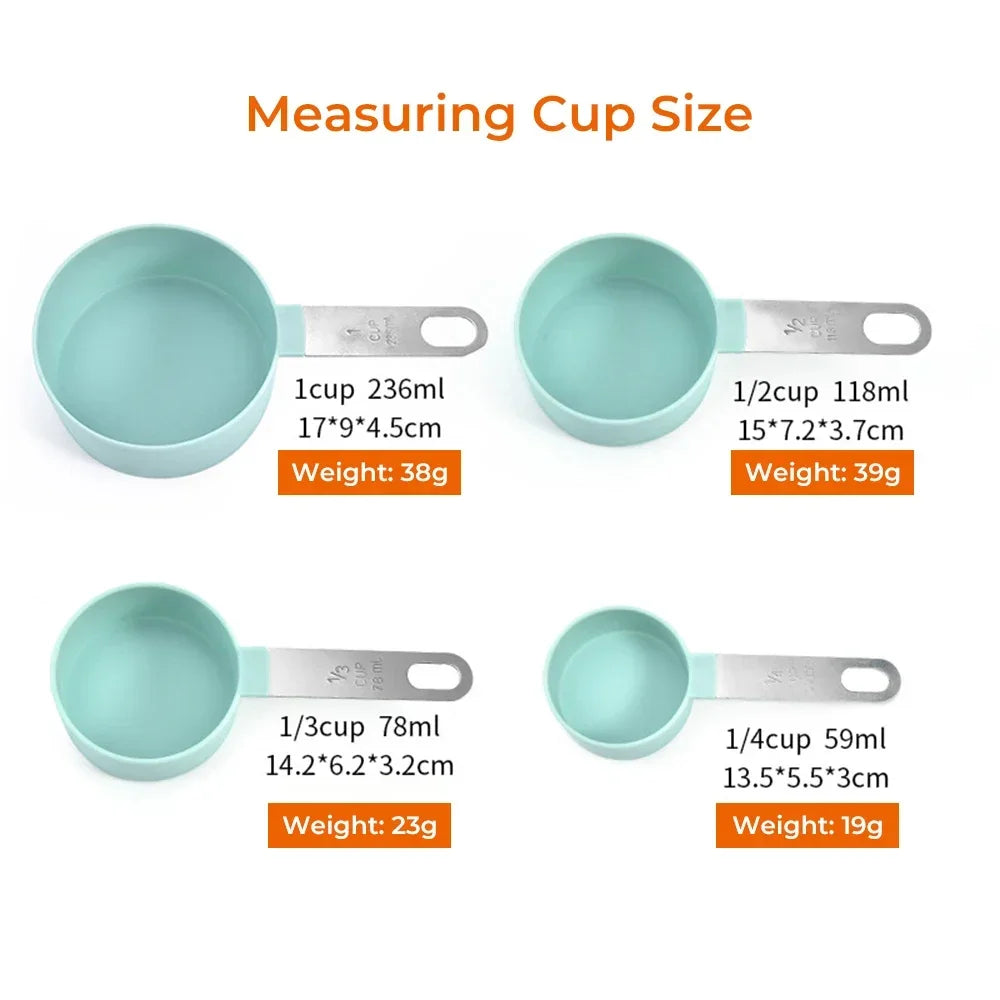 4pcs Baking Tools Kitchen Measuring Spoon Set Stainless