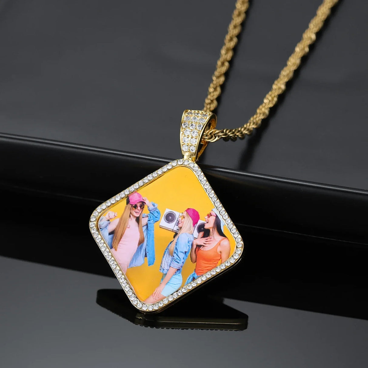 Custom Photo Pendant Necklace Personalized Hip Hop Jewelry