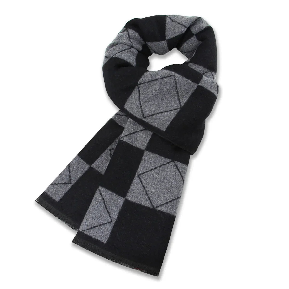 High Quality Men Scarf Autumn Winter Plaid Knitted