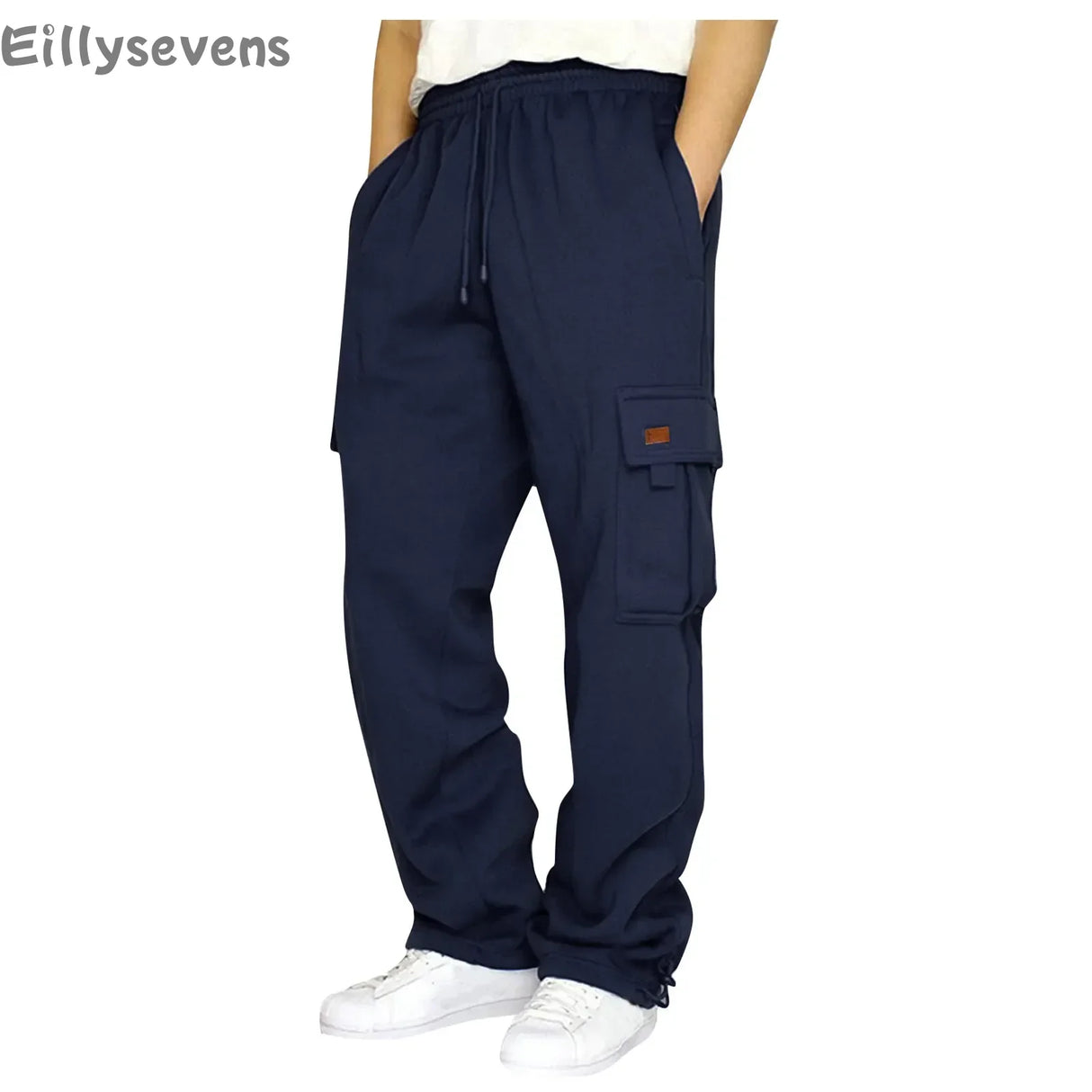 Mens Long cargo pants Solid color 2024 new
