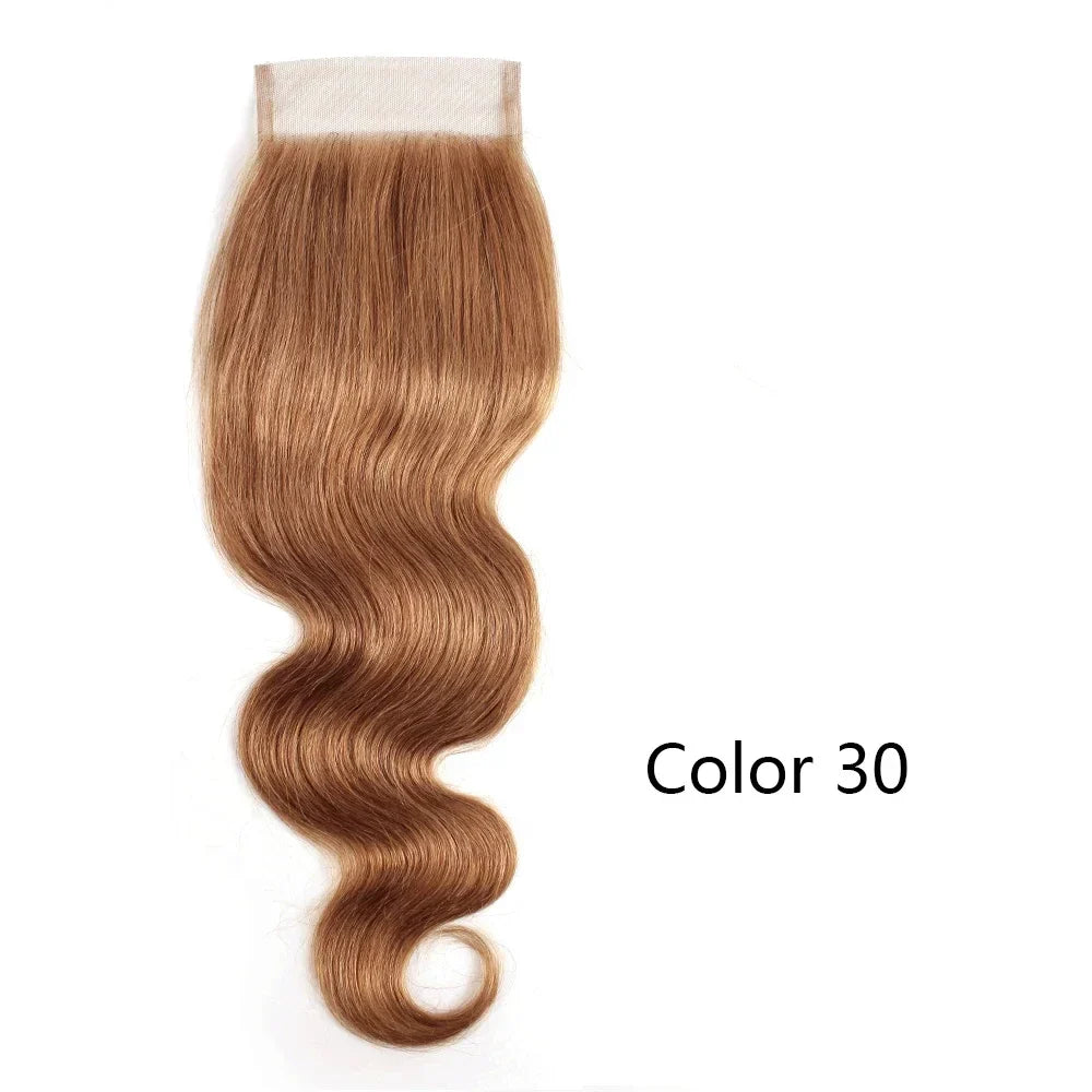 4x4 Lace Closure Body Wave Natural Color Dark