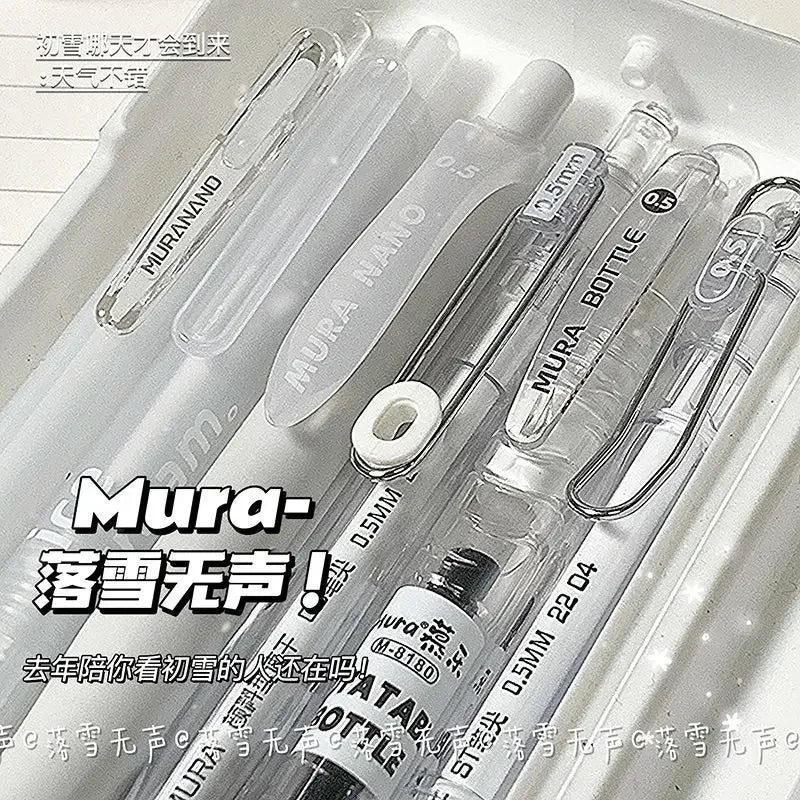 6pcs Korean Fashion Gel Pen Simplicity Transparent Stationery
