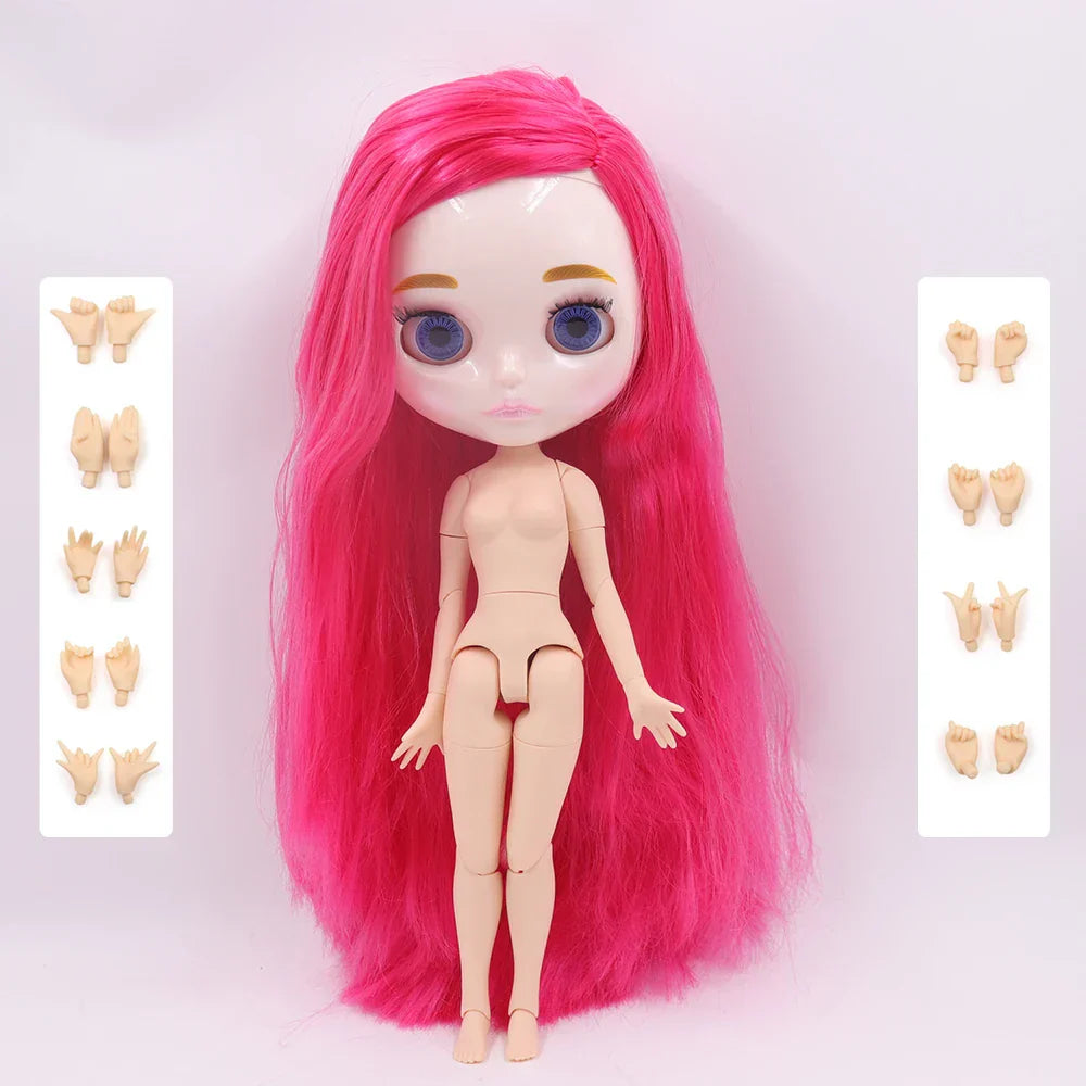 ICY DBS Blyth Doll 1/6 Joint Body 30CM BJD toys Natural shiny face with extra hands AB DIY Fashion Dolls girl gift