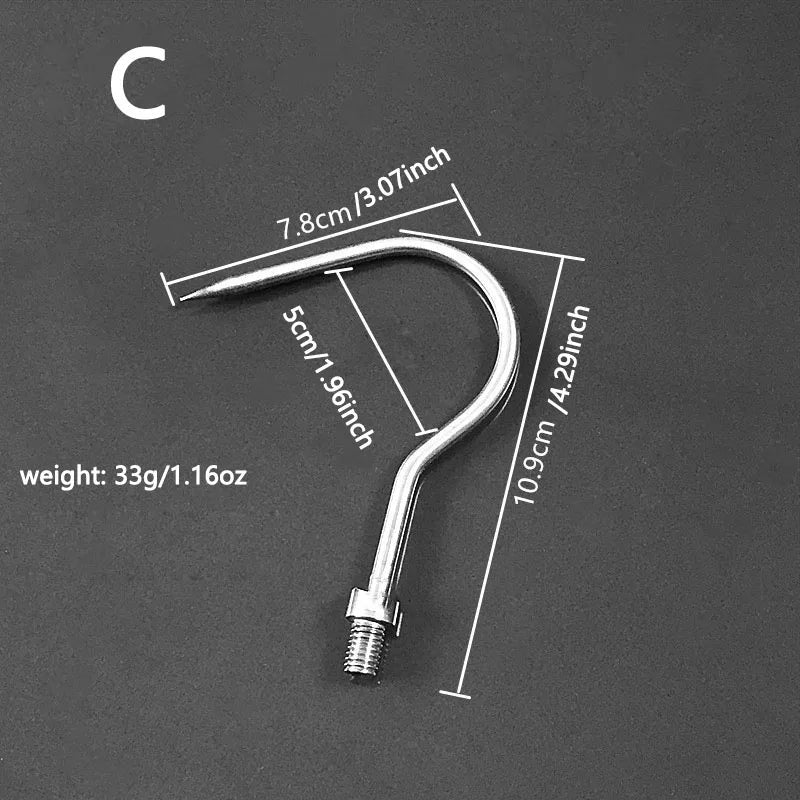 Winter fishing ice fishing curved large fishhooks stainless