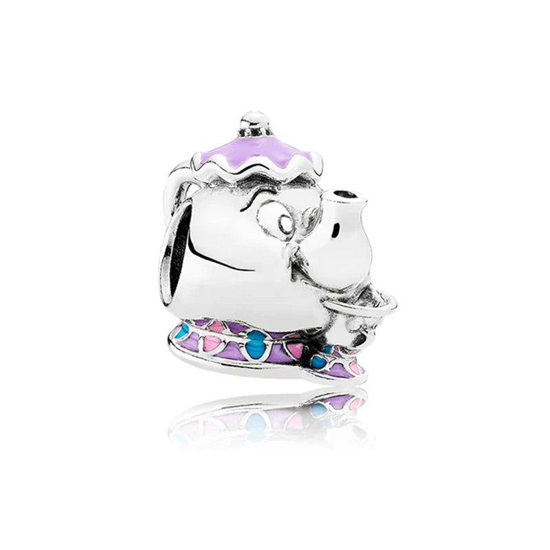 Fit Pandora Beauty and The Beast Charms Bracelet