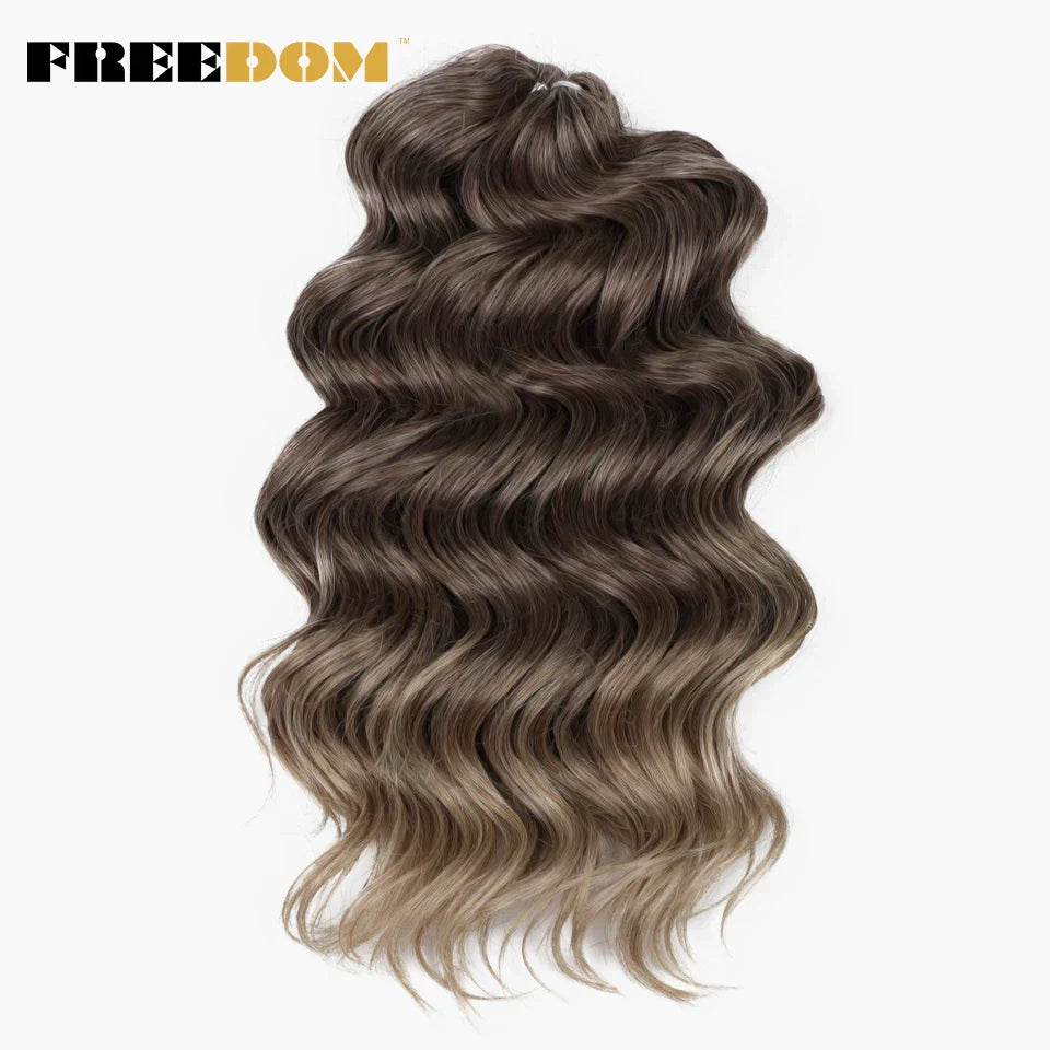 FREEDOM Synthetic Deep Curly Twist Crochet Hair 16