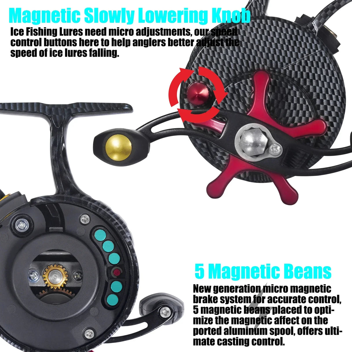 SAMOLLA New Ice Fishing Reels Winter Coil High-foot