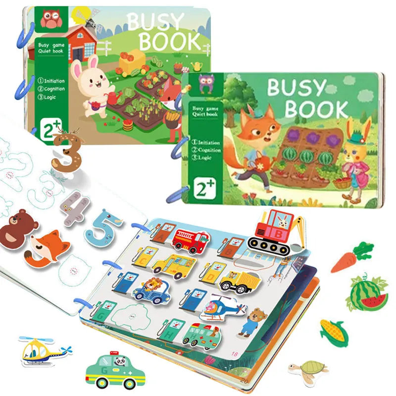 Montessori Baby Quiet Book Toys Early Education Hook&Loop
