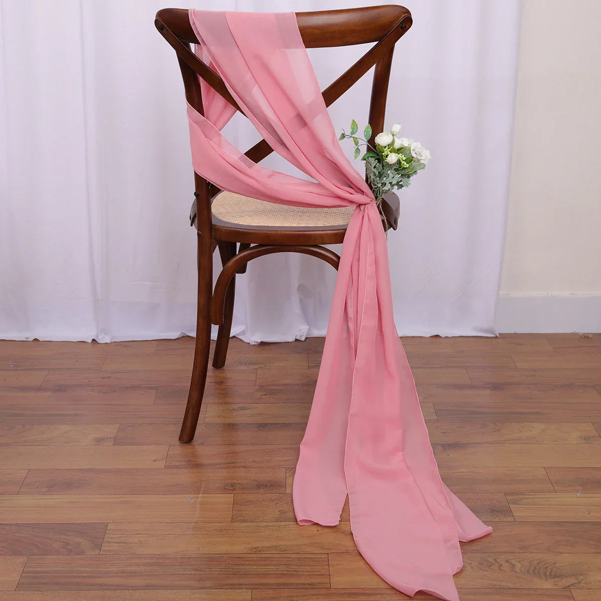 40PCS Chiffon Chair Sashes Wedding Chair Decoration 16x275cm