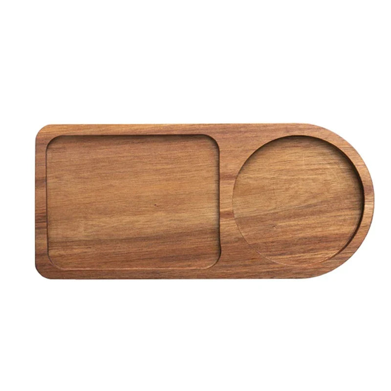 Coffee Tray Wood Plate Breakfast Tray For Serving