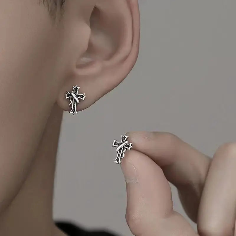 For Men, S925 Silver Needle Earrings For Men